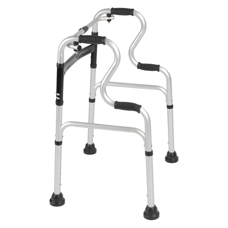 雙彎霧銀助行器 大脚墊