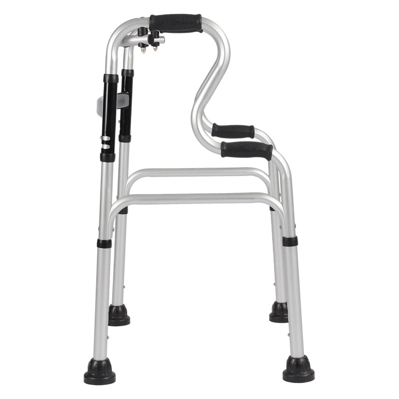 雙彎霧銀助行器 大脚墊
