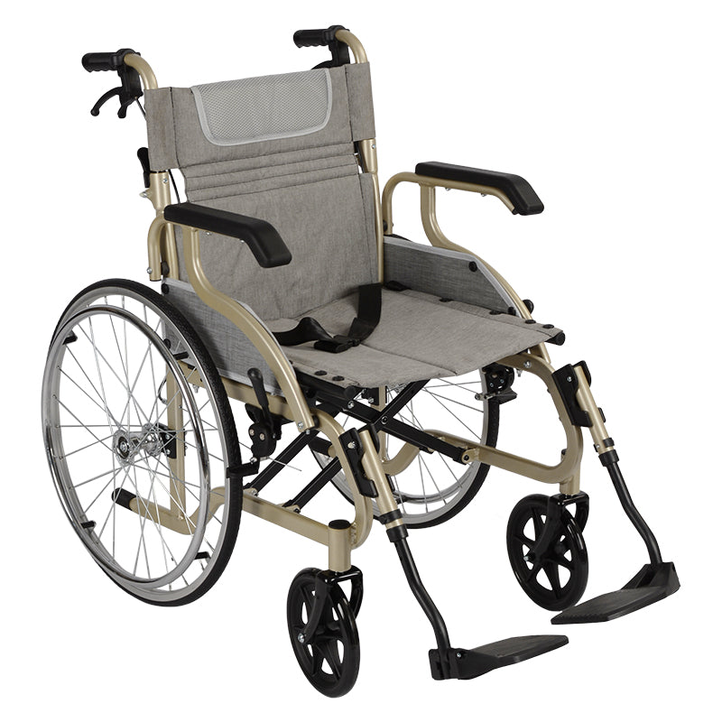 鋁合金可摺疊手推輪椅
