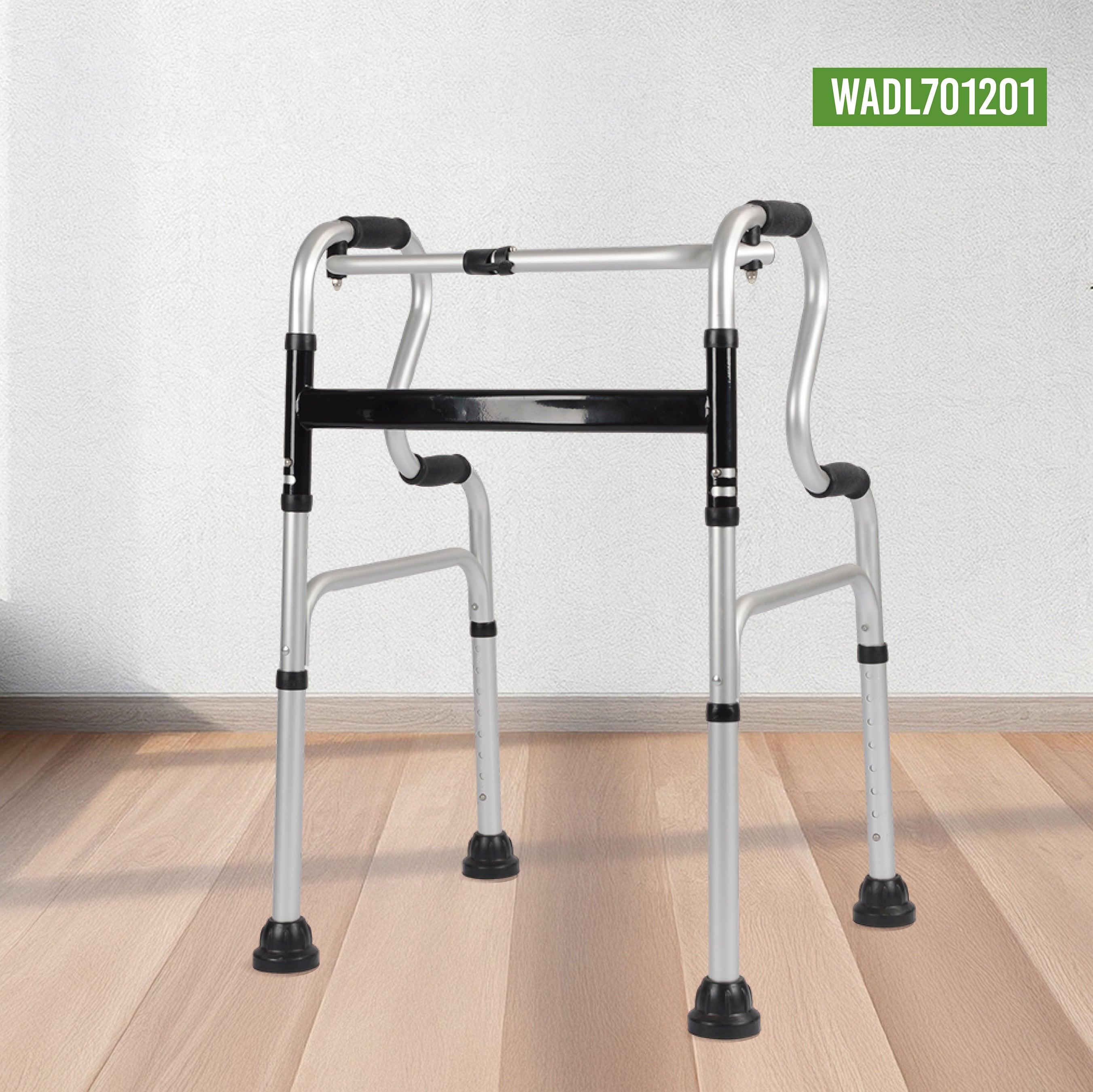 雙彎霧銀助行器 大脚墊